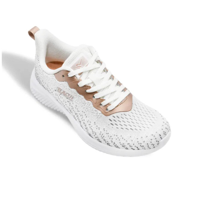 Women's Sport Shoes - White & Gold