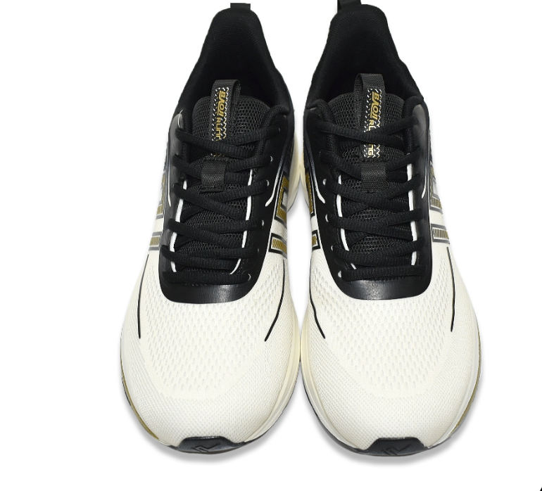 Men's Sport Shoes - Light Beige & Black