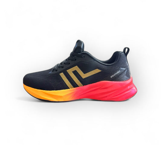 Men's Workout Sport - Black, Red & Orange