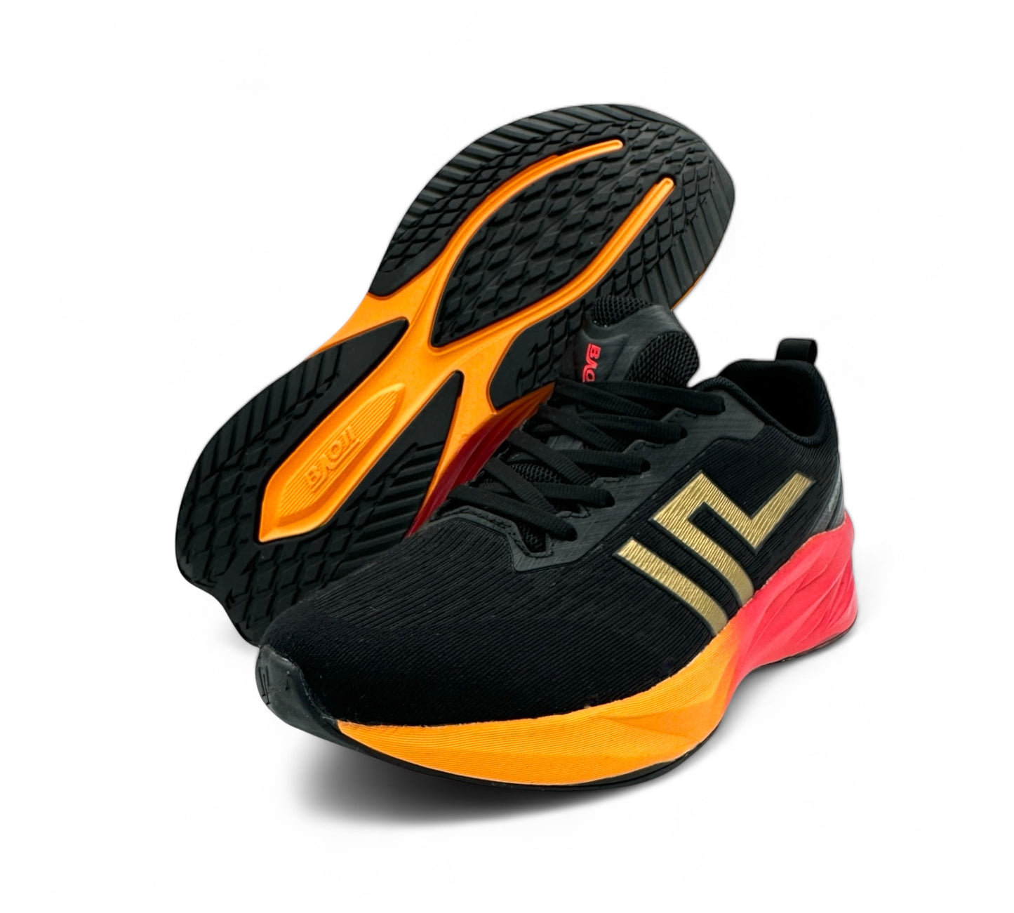 Men's Workout Sport - Black, Red & Orange